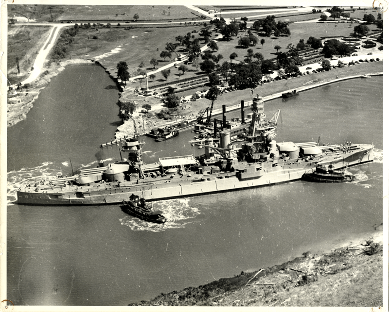Battleship Texas aerial shot